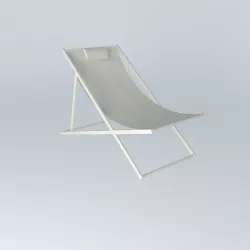 Deckchair white SPLIT houses the world 3D model