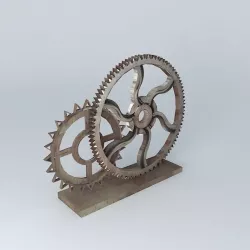 DECO DOUBLE GEAR houses the world 3D model
