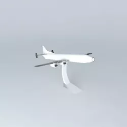 Decorative airplane up houses the world 3D model