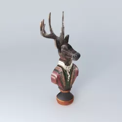 deer head houses the world  3D model