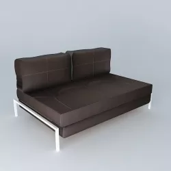 DETROIT brown sofa 3D model