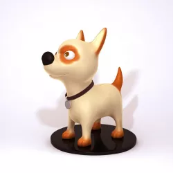 Dog cartoon 01 3D model