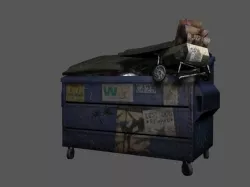 Dumpster Low-poly  3D model