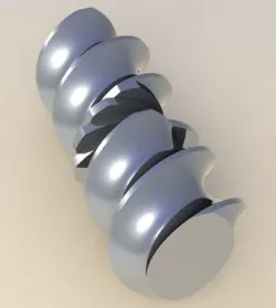 Extruder screw with kneading element