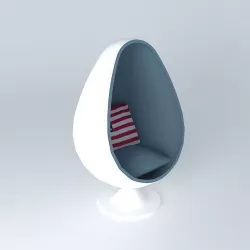Flag the shell armchair 3D model