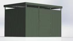 FLAT ROOF METAL SHED
