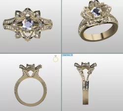 flower ring  3D model