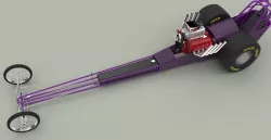 Front engine dragster 3D model
