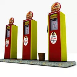 Gas Pump Gilmore Low-poly  3D model