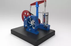 Horizontal beam engine with centrifugal pump