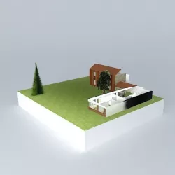 house bayonne with tree 3D model