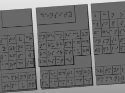 Improved Braille periodic table (density)