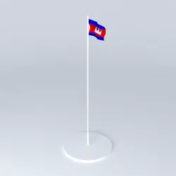 Khmer Flag 3D model