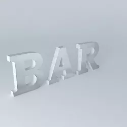 Letters BAR Maisons du Monde 3D model