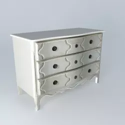 Light gray dresser 3D model
