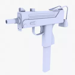 Mac 11 Submachine Gun Low-poly  3D model