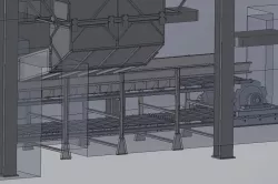 metal scrap conveyor line