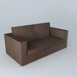 MILANO brown sofa Houses of the world 3D model