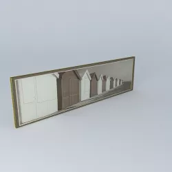 Normandy canvas cabins houses the world 3D model
