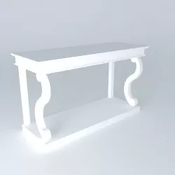  Octavia white wooden console 3D model