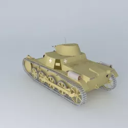 Panzer I  Panzer II Ausf A German tank 3D model