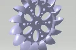 Pelton wheel for a little project  Low-poly  3D model