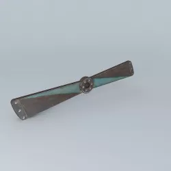 Propeller plane houses the world 3D model