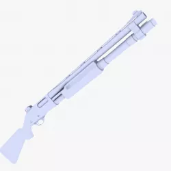 Pump Shotgun Low-poly  3D model