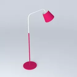 Red Metal Reading Lamp 3D model