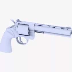 Revolver Low-poly  3D model