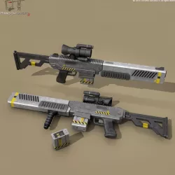 sci fi battle rifle 3D model