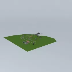 Short monorail layout 3D model