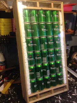 Solar air heater. Beer can heater. 