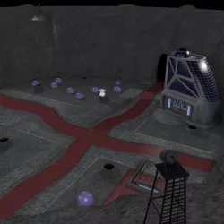 Space City in a Crater 3D model