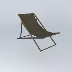 SPLIT long chair taupe houses the world 3D model
