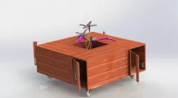 square wood floor table 