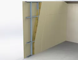 Steel stud partion