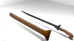 Sword - Malay Pedang Panjang 3D model