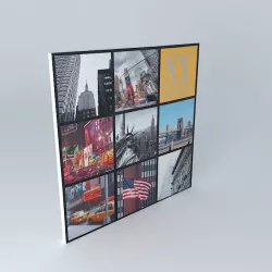 The NYC Patchwork Canvas 3D model