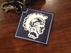 Trojan Head Key Chain