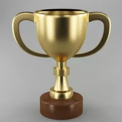 Trophy 01 gold 3D model
