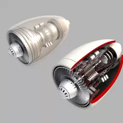 Turbine engine 02 3D model