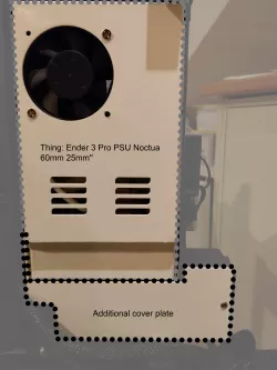 Additional PSU coverplate ender 3 V2 