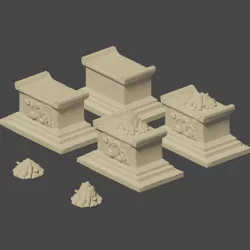 Ancient Greek style serpent altar scaled for 28mm tabletop terrain