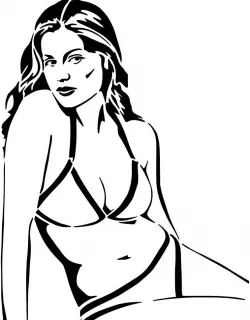 Bikini model stencil 4.1