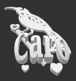 Caro Bird name tag