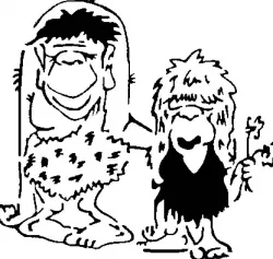 Cave Men stencil