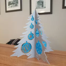 Christmas tree and baubles ornament