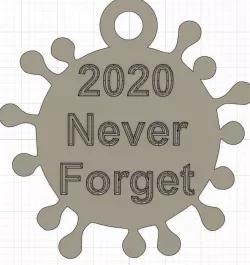 Corona 2020 never forget keychain