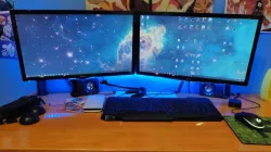 Double monitor adjustable wall mount
